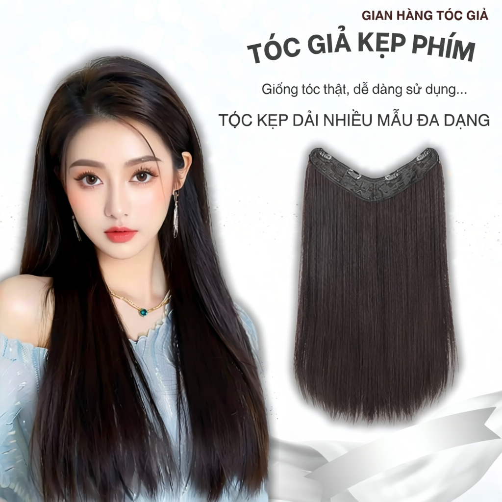 Tóc kẹp dải U, dải thẳng iAN