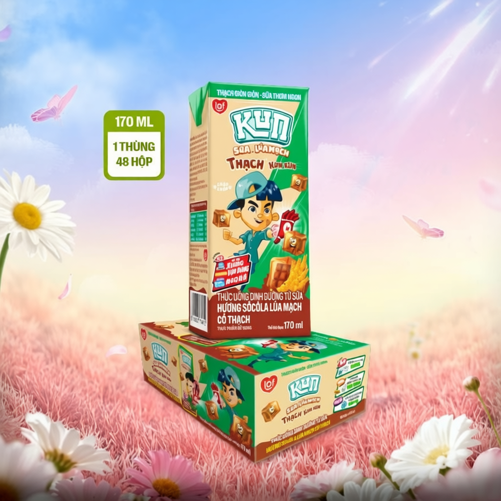 [Livestream KOL] Đủ vị Sữa KUN Thạch 1 thùng 48 hộp x 170ml chọn vị: