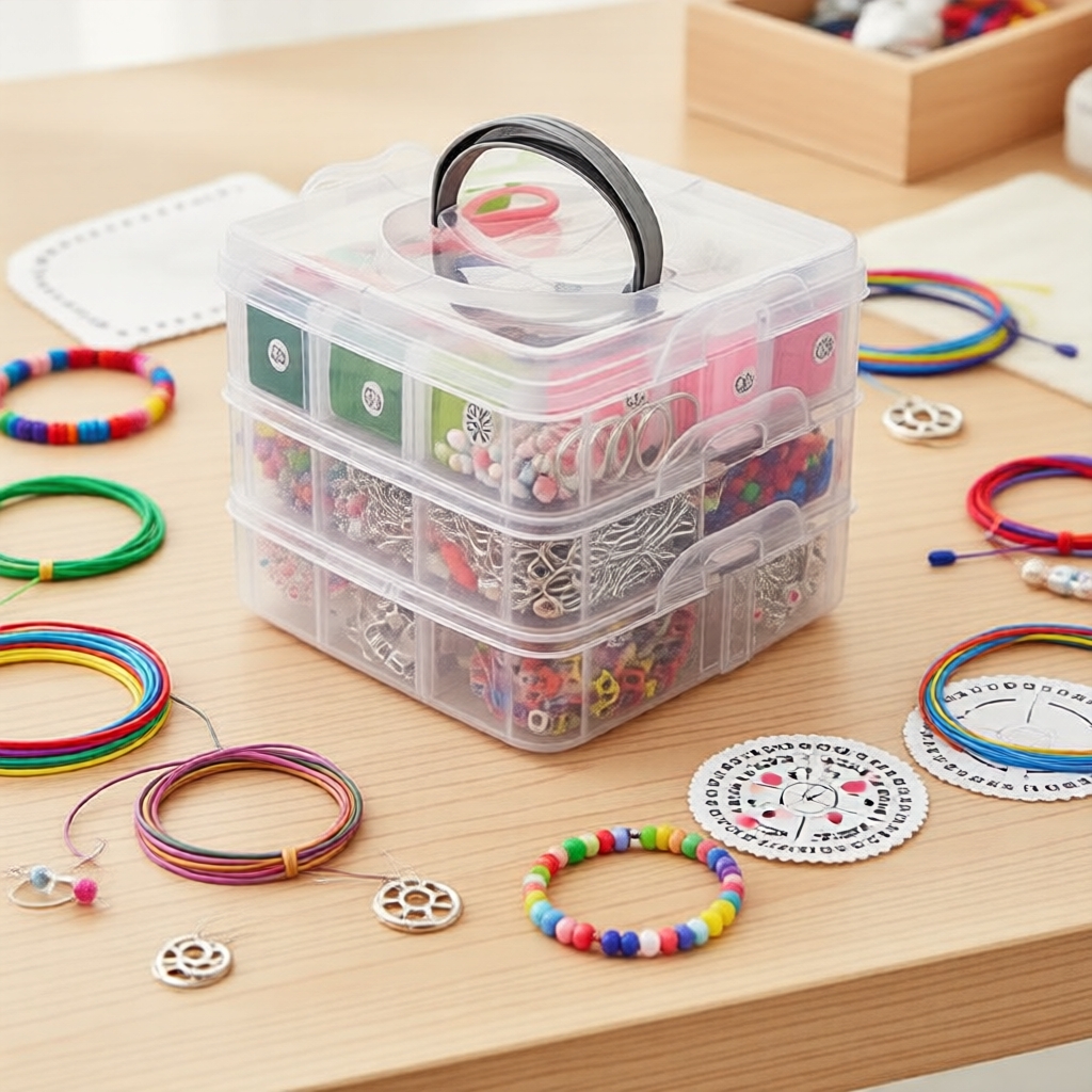 Bộ dụng cụ làm trang sức 4655pcs hạt, vòng tay, quà tặng DIY