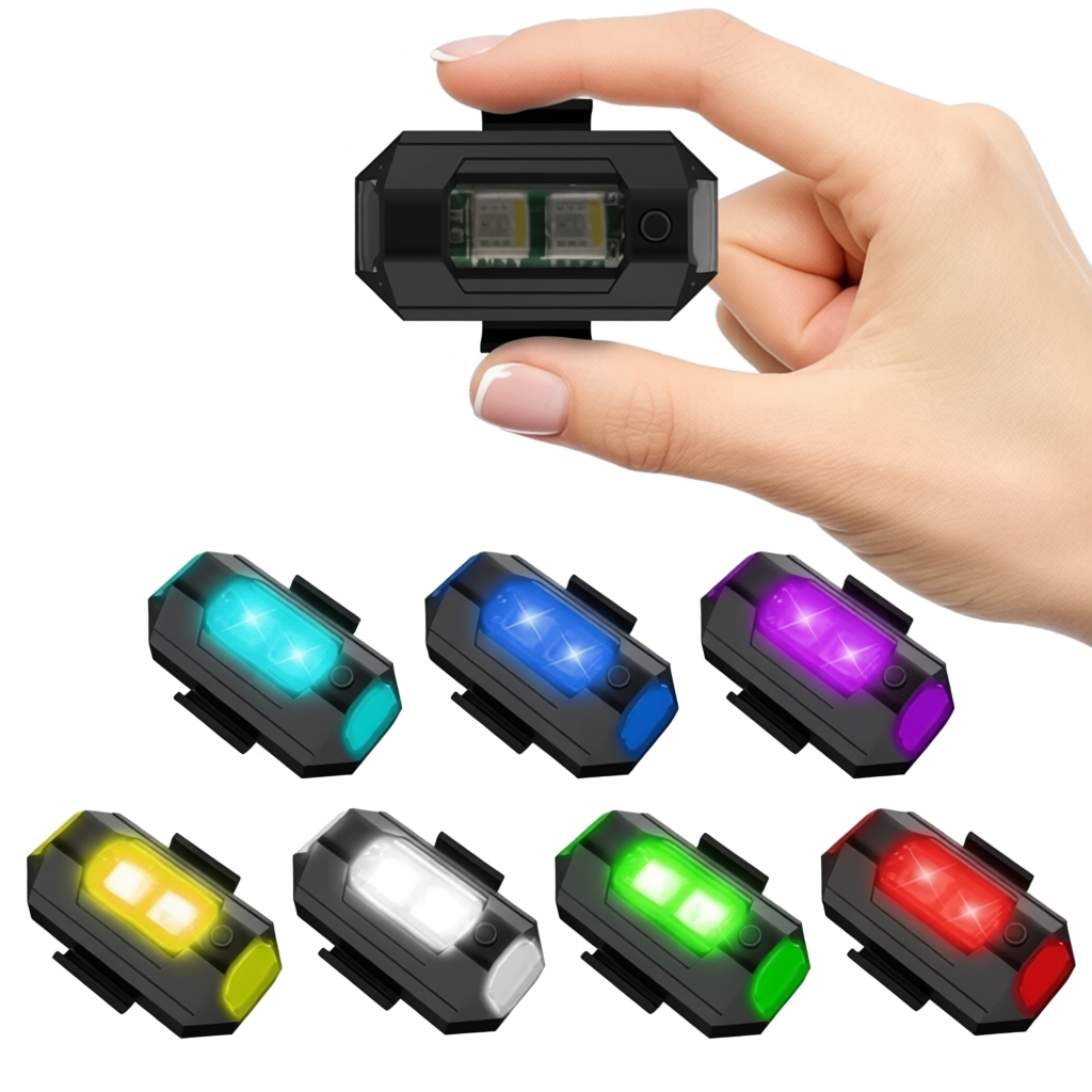 Đèn LED cảnh báo nhấp nháy 32 chế độ cho xe đạp, đạp điện, xe máy, ô tô