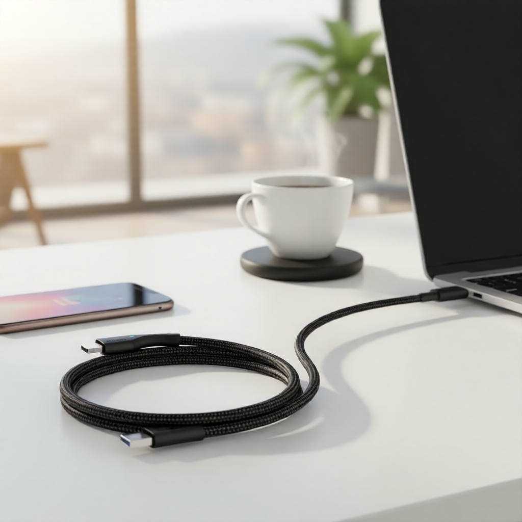 Cáp sạc nhanh USB Essager 2.4A tương thích với 8 7 SE, cáp dữ liệu