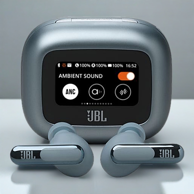 [New2025] Tai nghe JBL Live Beam 3 (Bluetooth 5.3 | Pin 12h | IP55 | Chống ồn ANC | LDAC | JBL Spatial | Màn hình LED)