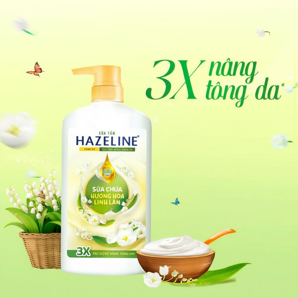 Sữa tắm Hazeline Tone Up Sữa Chua 670g