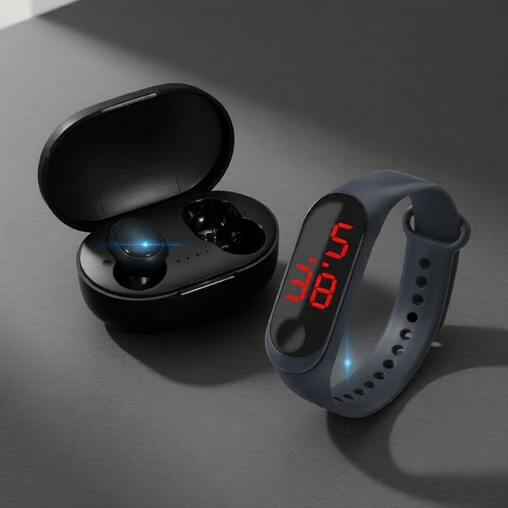 Tai nghe không dây A6S với Mic, TWS Bluetooth, Bass sâu HIFI, Chống ồn thể thao