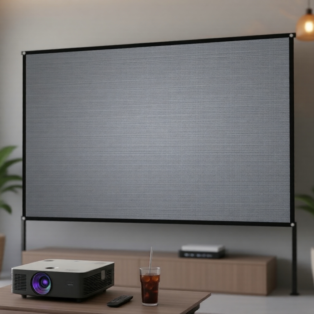 Màn chiếu phản quang vải 16:9 chống sáng SALANGE 60–130 inch cho YG300/XGIMI/Mogo/DLP