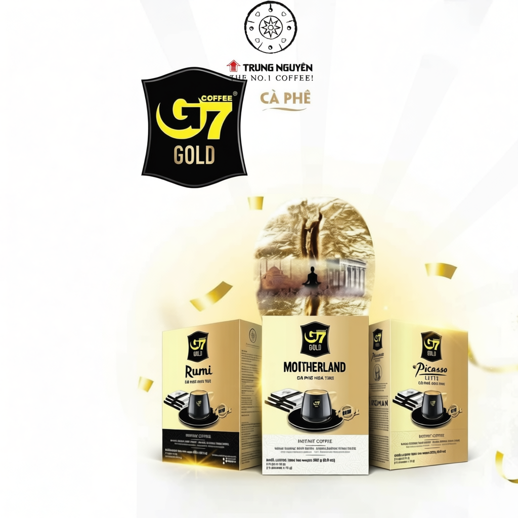 Cà phê G7 Gold vị Picasso Latte / Gold Rumi / Gold Motherland