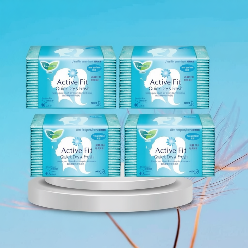 [Combo 4 gói ] Băng vệ sinh hằng ngày Laurier  Active fit không hương 40 Miếng