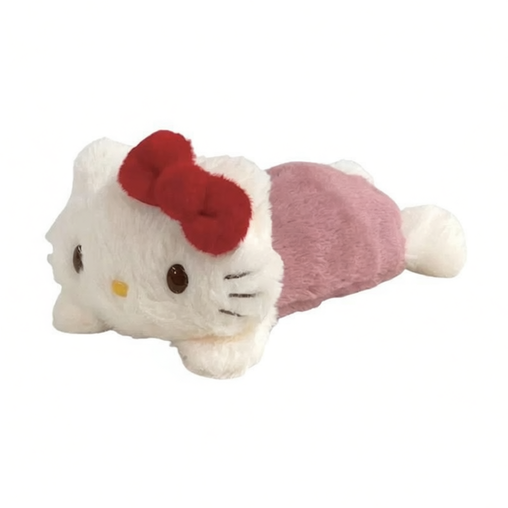 Hmjqq Cartoon Cute Plush Hello Kitty Pencil Case School Stationary Big Capacity Pen Bag Storage Bag 