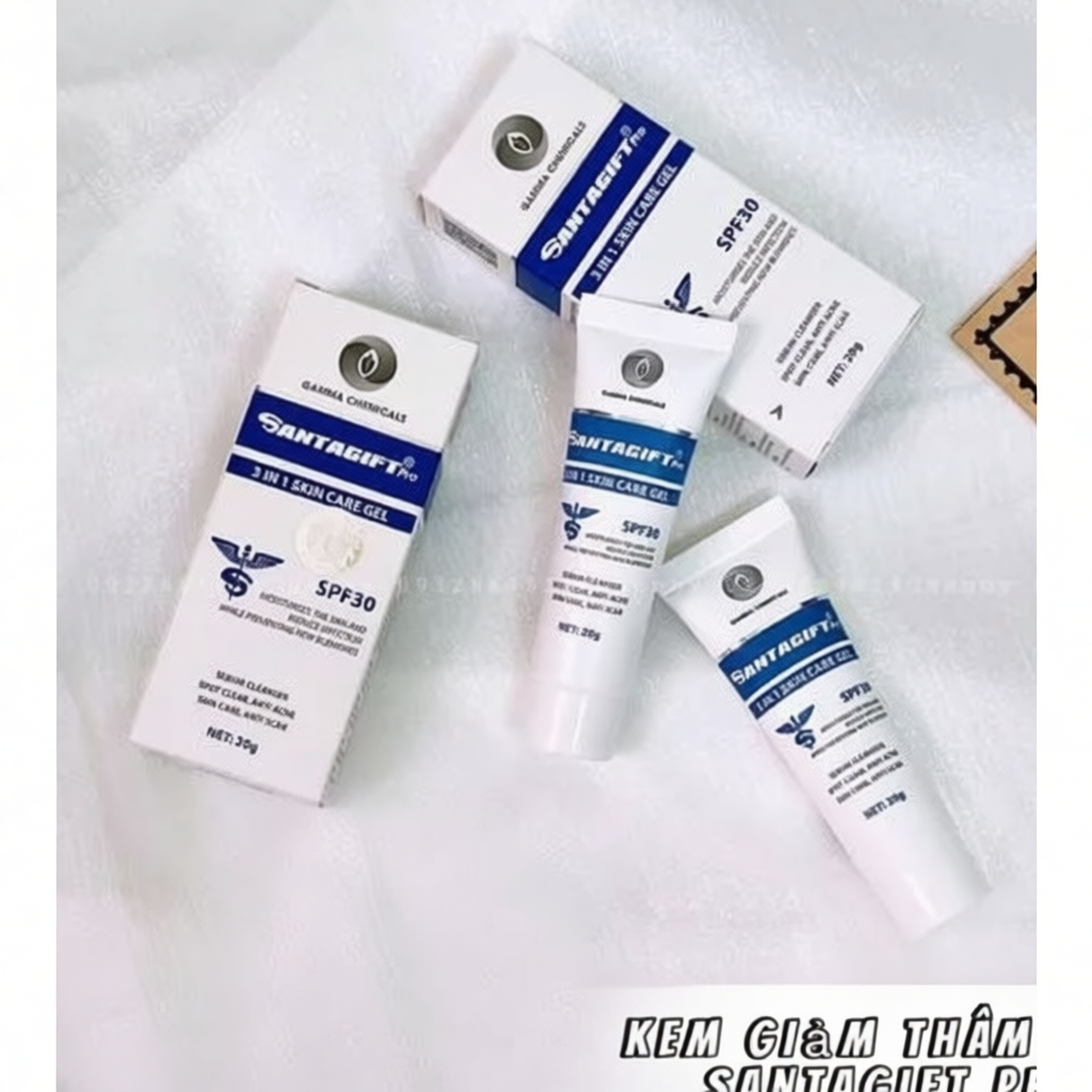 Gel giảm mụn và thâm Gamma SANTAGIFT thông thoáng lỗ chân lông 20g