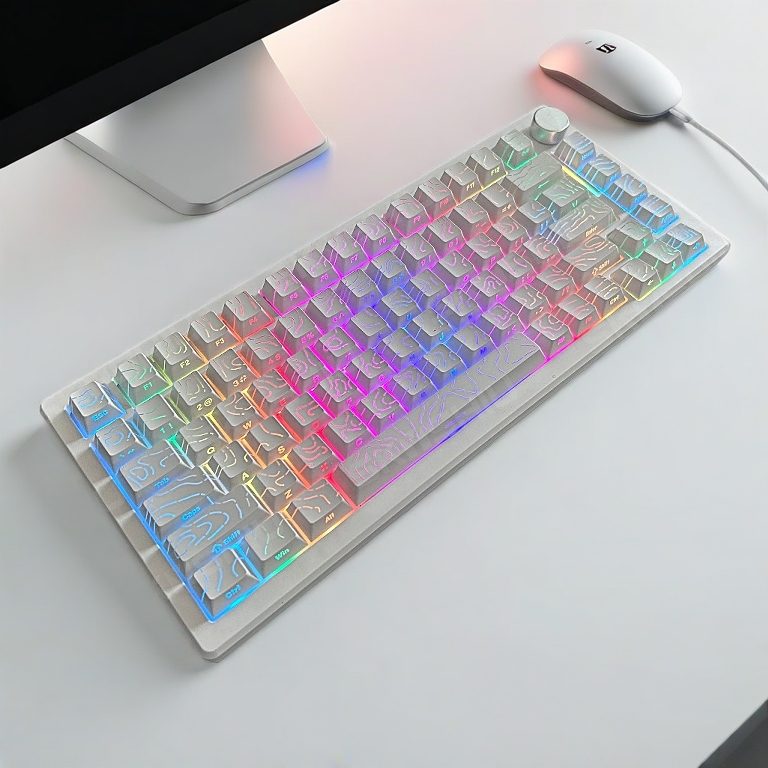 Keycap SKYSHIU pro 4.0 với thiết kế vân địa hình topographic PBT bền bỉ phù hợp cho bàn phím cơ