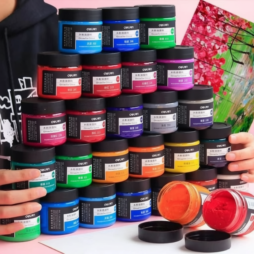 [HỌA CỤ DELI] Màu Nước Hũ 100ml Goat Gouache cao cấp Finenolo By Deli -Chất Siêu Mịn Pha Sẵn Dễ Trộn