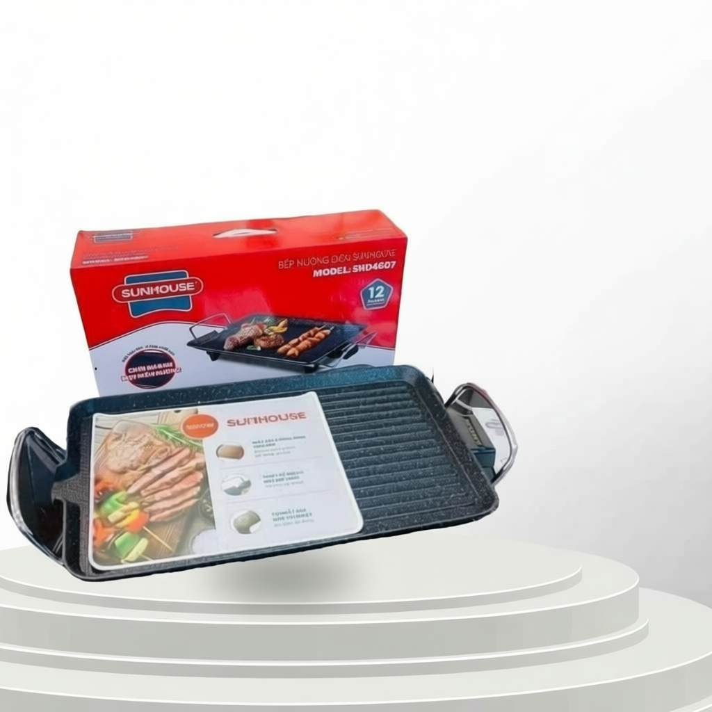 Bếp nướng điện SUNHOUSE SHD4607 không khói, nướng nhanh, chống dính Whitford