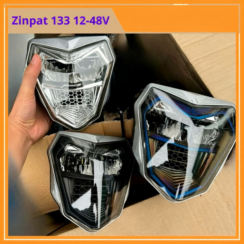 Đèn Zinpat Cho Xe Điện 133 Có pat Gắn, Điện Áp 12-48V, Nhiều Màu Lựa Chọn