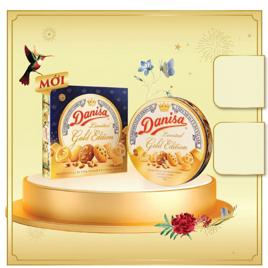 BÁNH QUY BƠ DANISA LIMITED GOLD EDITION - PHIÊN BẢN ĐẶC BIỆT 6 VỊ - 792g