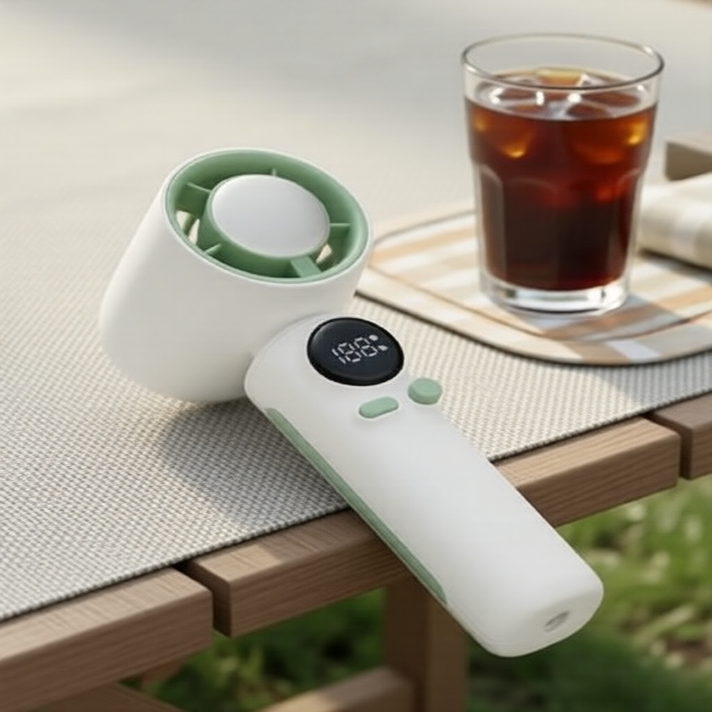 Quạt Turbo 2025 Ice Fan: Quạt mini cầm tay làm mát, pin dùng cả ngày