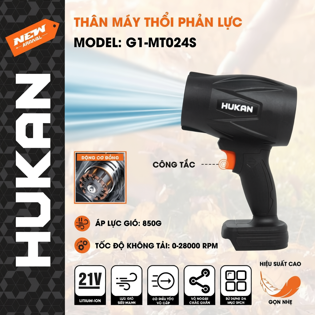 Thân phản lực HUKAN G1-MT024S chân phổ thông