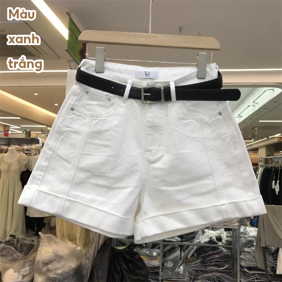 [BST HÈ HOT] Quần Short Jean Nữ SARAMIA, Quần Đùi Nữ Lưng Cao Dáng Chữ A Màu Trắng Đen Xanh Siêu Tôn Dáng S13