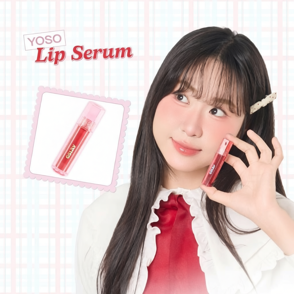 Son Dưỡng Bóng Có Màu Thuần Chay GSLAY YOSO Lip Serum dưỡng ẩm, tái tạo môi 1ml