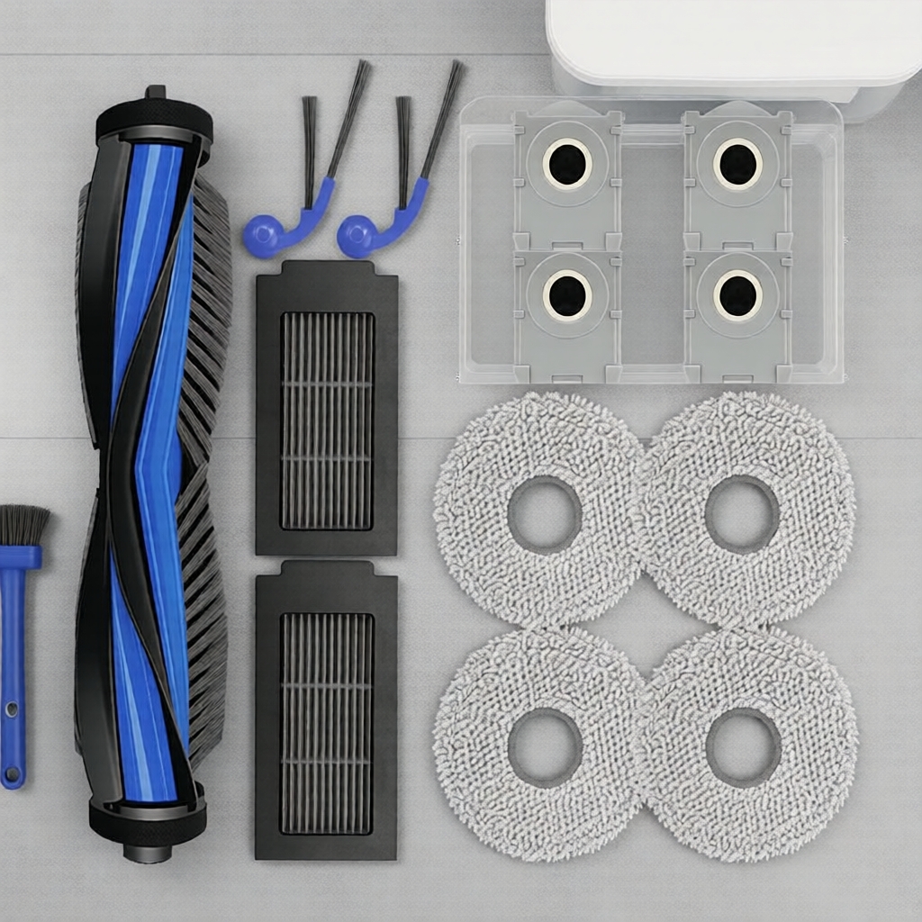 Bộ 13 món cho Ecovacs Deebot T30C/T30C Pro Omni: chổi chính, chổi cạnh, HEPA, khăn lau, túi bụi