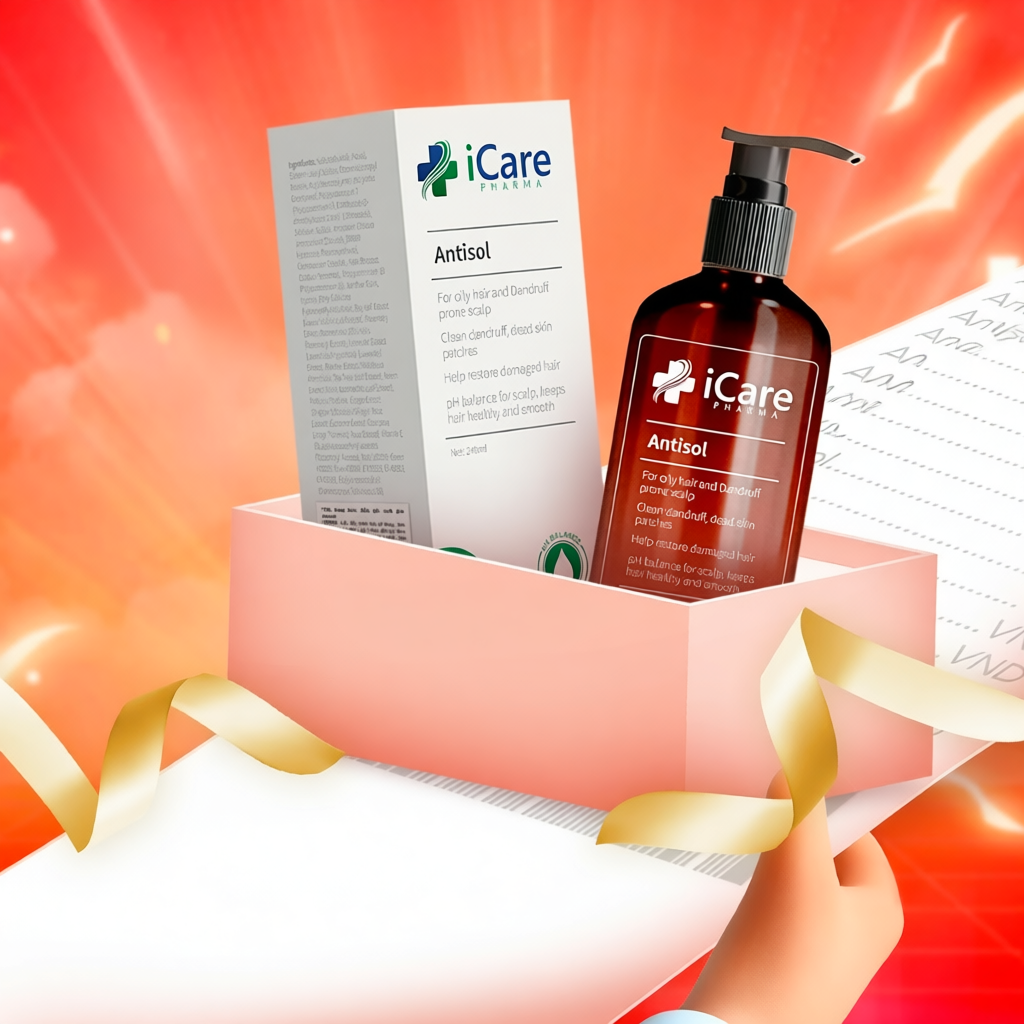 Dầu Gội Sạch Gàu Chiết Xuất Dược Liệu Antisol | Thương Hiệu iCare Pharma