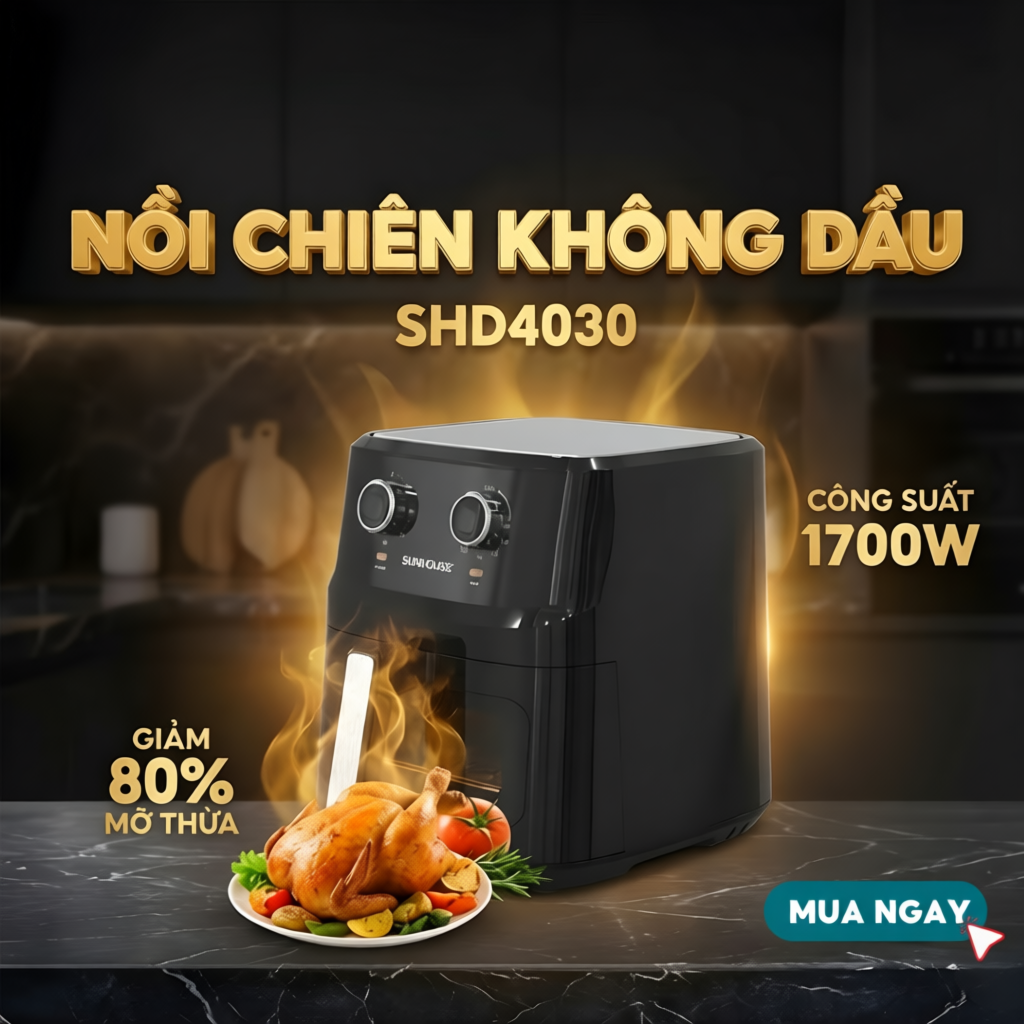 Nồi Chiên Không Dầu 6.5L Sunhouse SHD4030