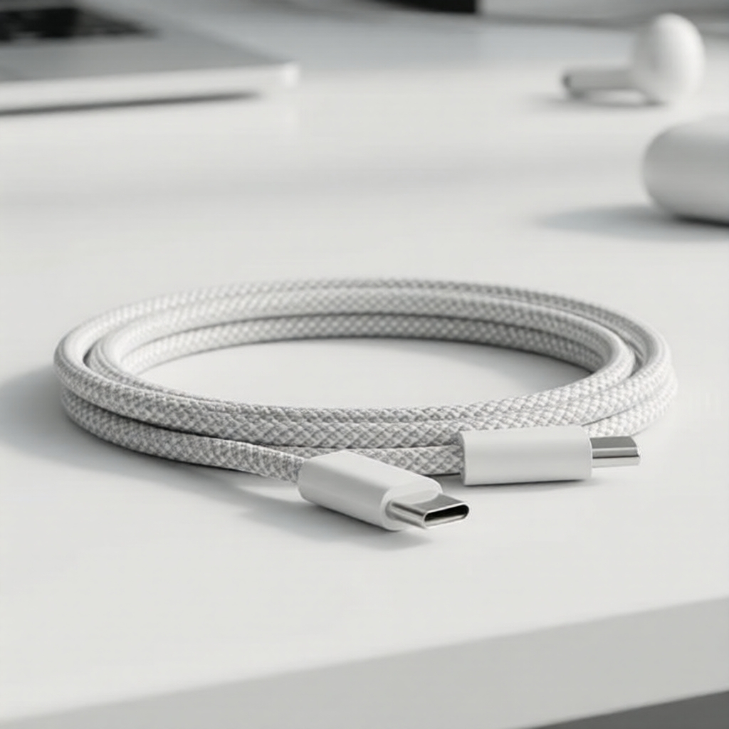 Cáp sạc nhanh bện cho Phone15/17promax và các thiết bị Android Type-C sang C PD tương thích 1M màu x