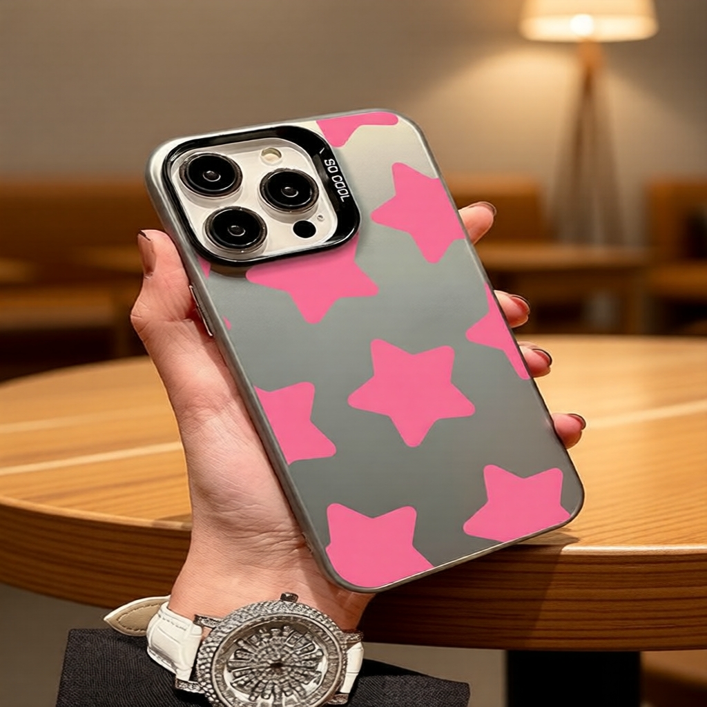 Ốp lưng IMD lấp lánh ánh bạc dễ thương cho iPhone 15 Pro/7P8P/12 Pro Max/14 Pro Max/13/14/11/12/14, 