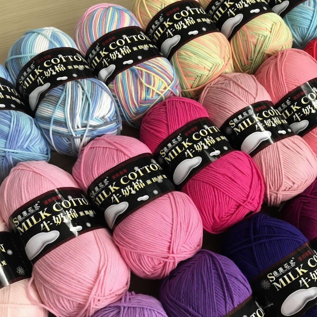 Len Milk Cotton loại 1 (cuộn 125gr) (26278)