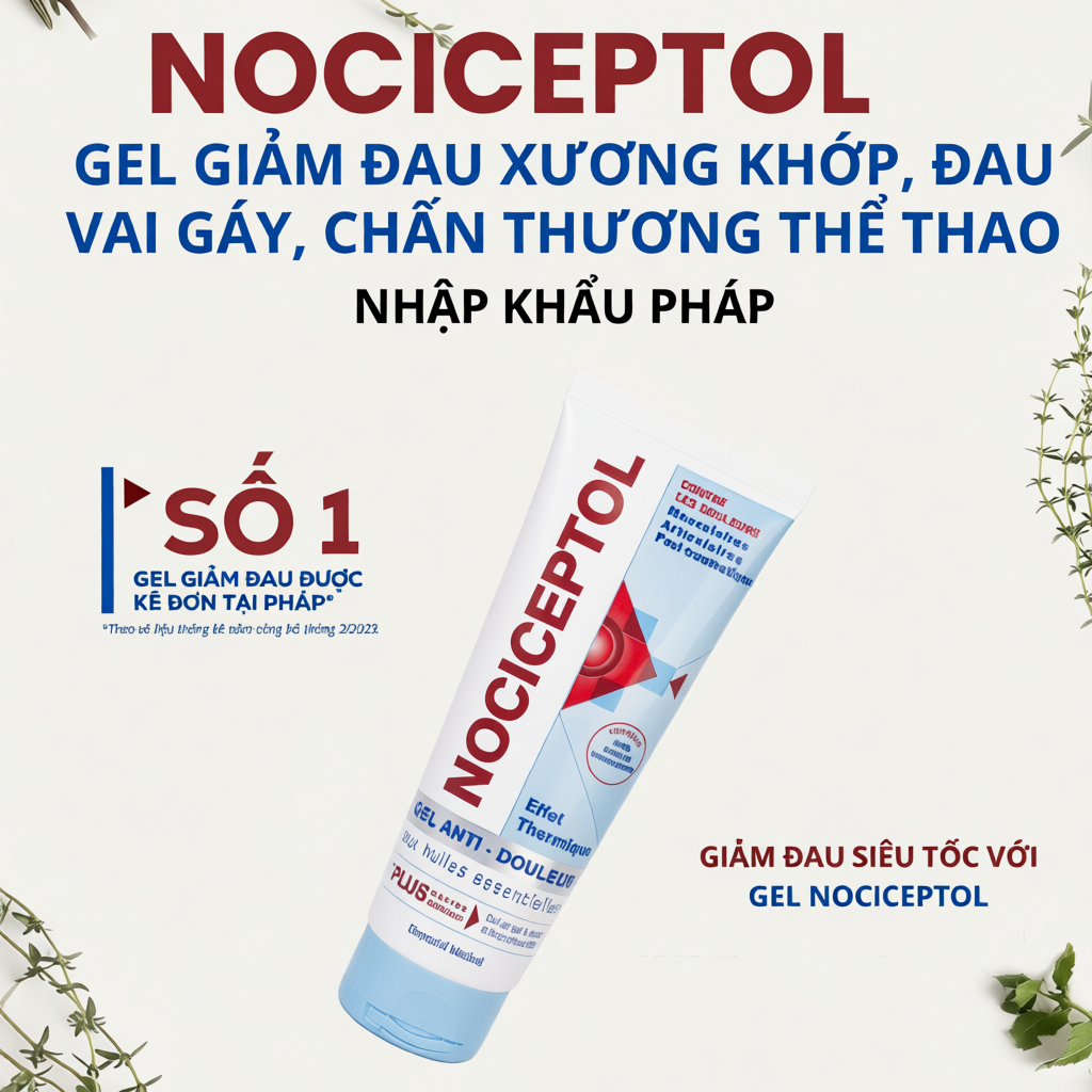 Gel giúp Giảm đau xương khớp, đau cơ NOCICEPTOL 60ml