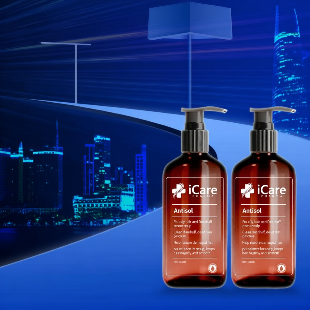 Combo 02 Chai Dầu Gội Hỗ Trợ Giảm Gàu Antisol iCare Pharma