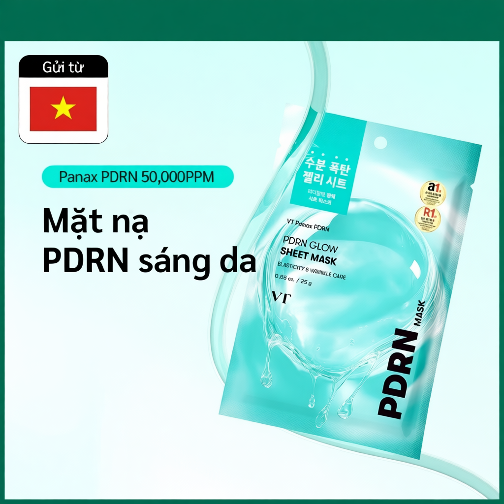 [VT] Mặt nạ PDRN Glow Sheet Mask Vegan PDRN Jelly Mask Hydrating & Brightening <Flagship chính thức>