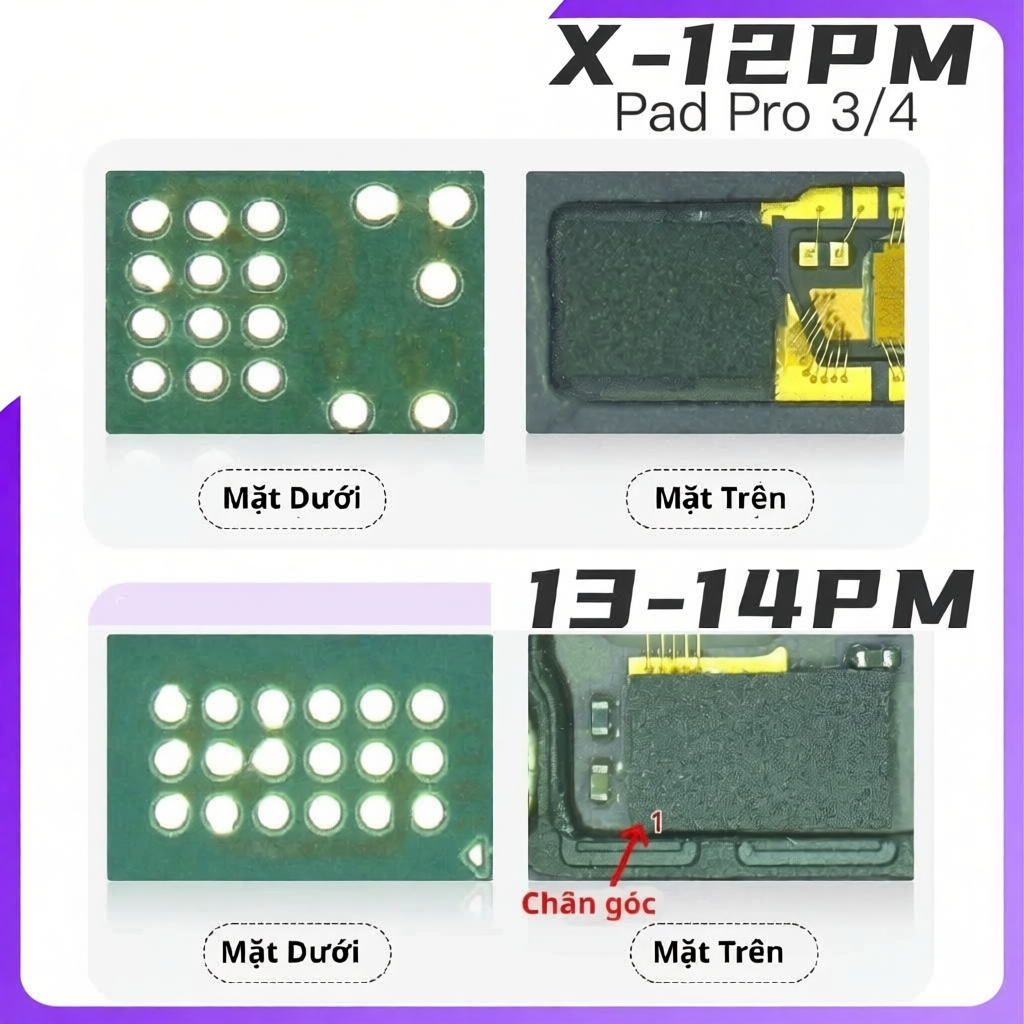 IC LuBan điện thoại X-14PM thay thế sửa chữa Face ID dịch chuyển (dùng L3/ L3 Mini)