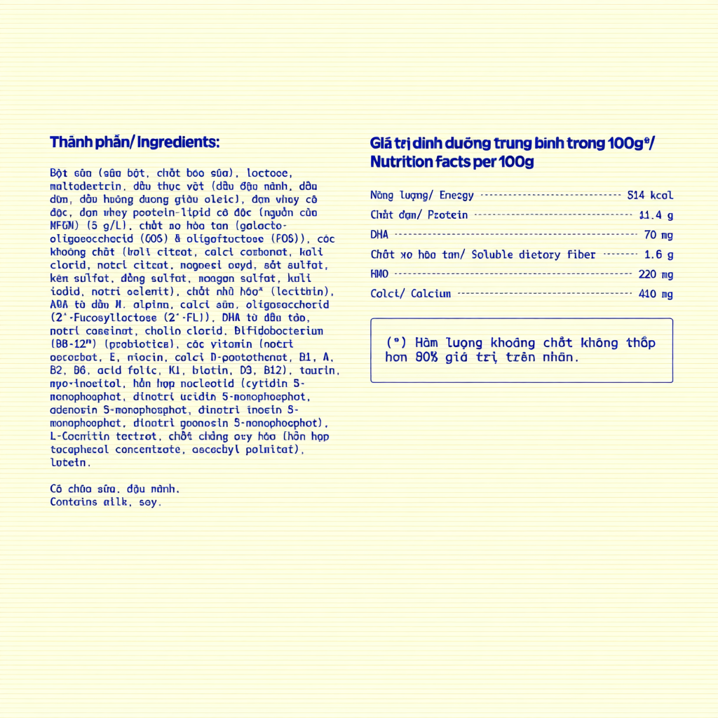 Hộp Sữa bột YOKO GOLD 1 350g (cho trẻ từ 0 - 1 tuổi)