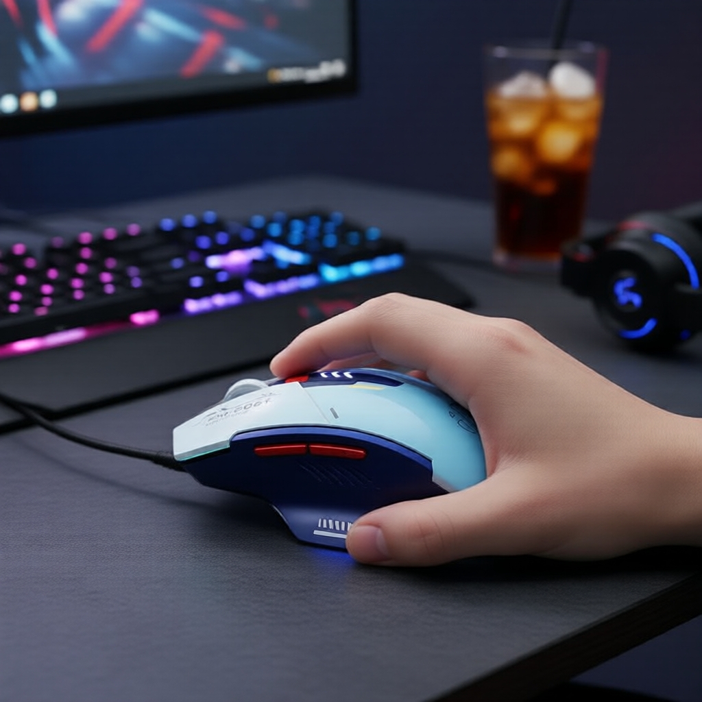 Chuột chơi game không dây INPHIC F9 700mAh sạc lại USB 2.4G cho máy tính