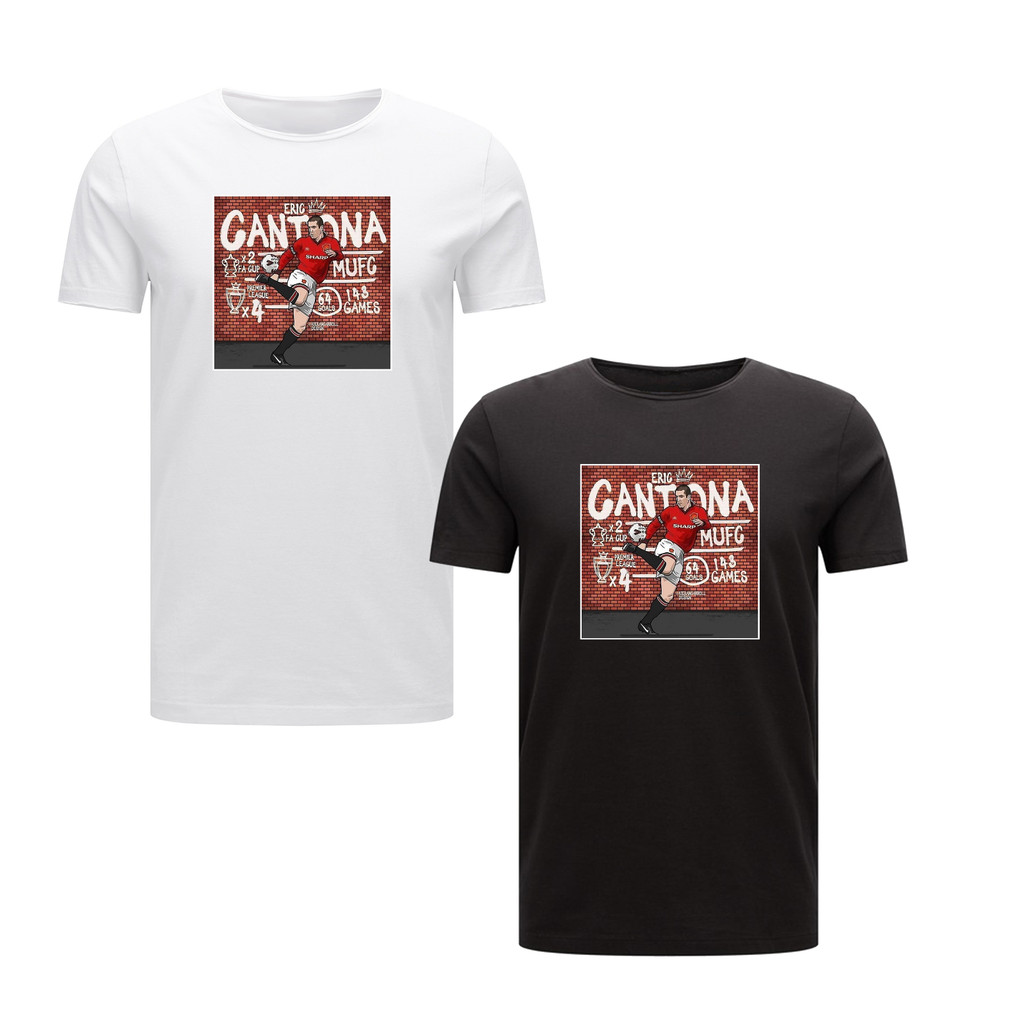 Eric Cantona Top Cầu thủ bóng đá Thiết kế Poster Áo thun nam Cool Fan Top