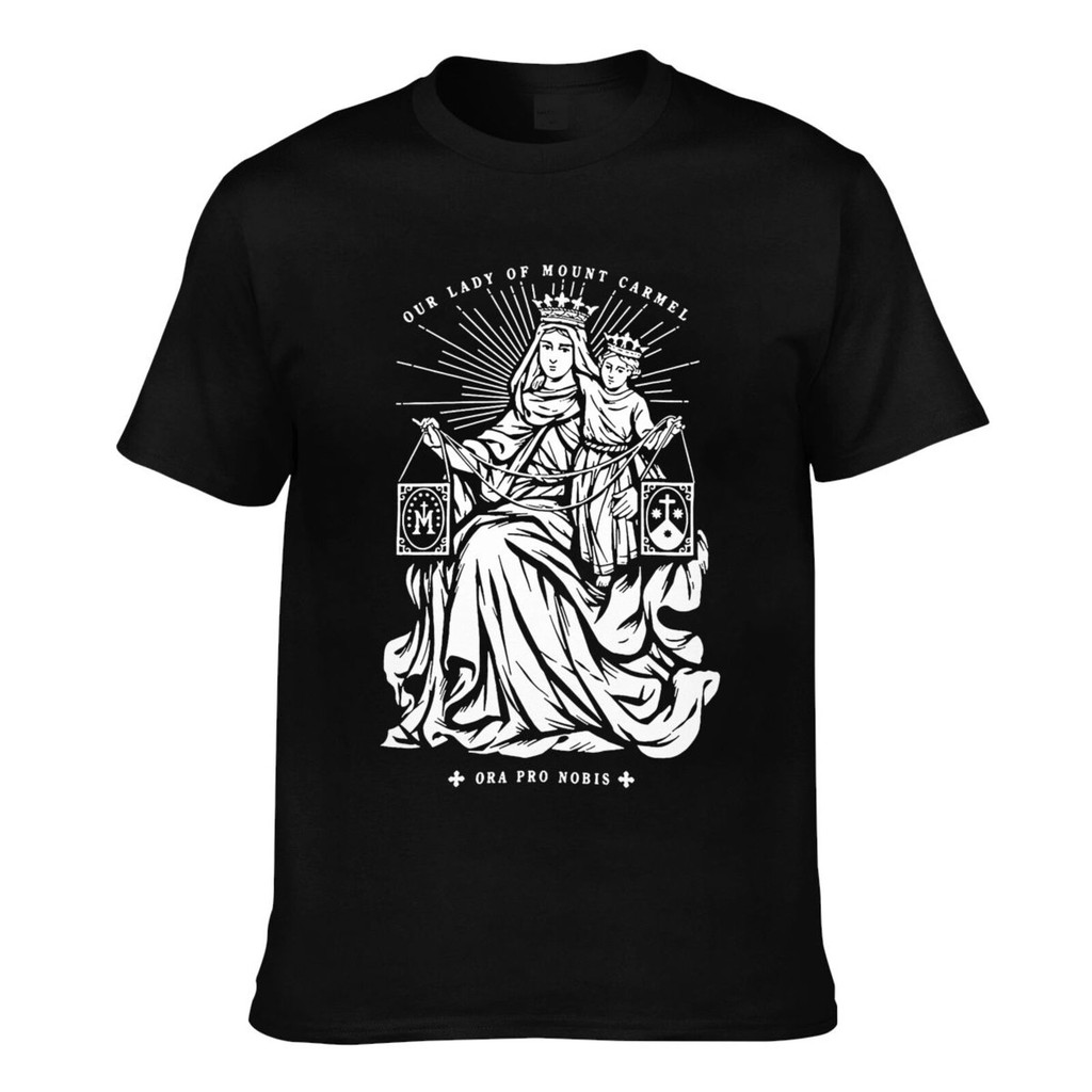 Áo thun nam thời trang Our Lady Of Mount Carmel in hình tốt