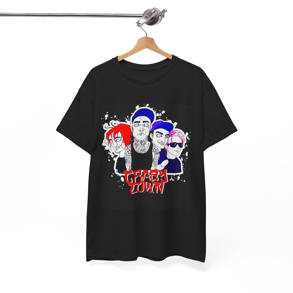 Crazy Town Áo Thun Vintage Ban Nhạc Merch Retro 90S Rock Unisex Nặng Cotton Tee