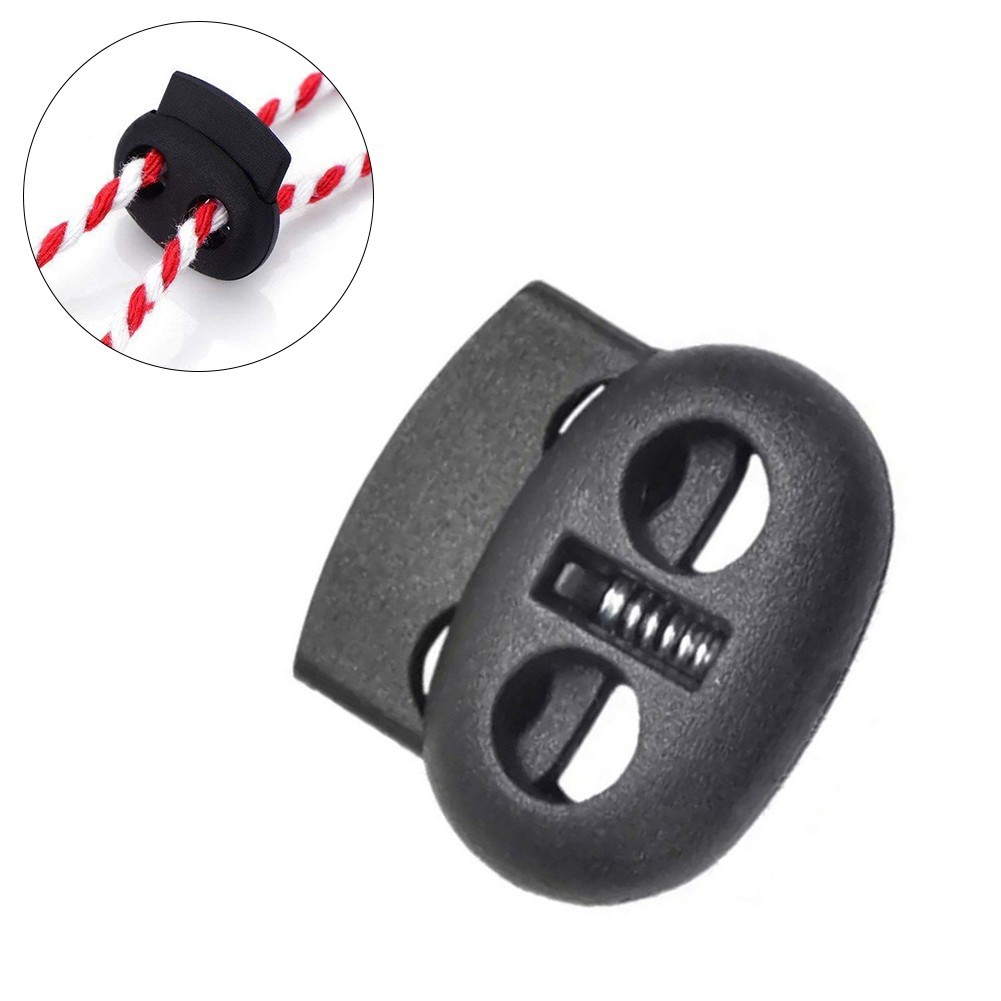 HÀNG CÓ SẴN 5 đến 50 miếng Nút chặn dây rút Chuyển đổi Nút chặn dây rút Dây 5mm Lỗ kép