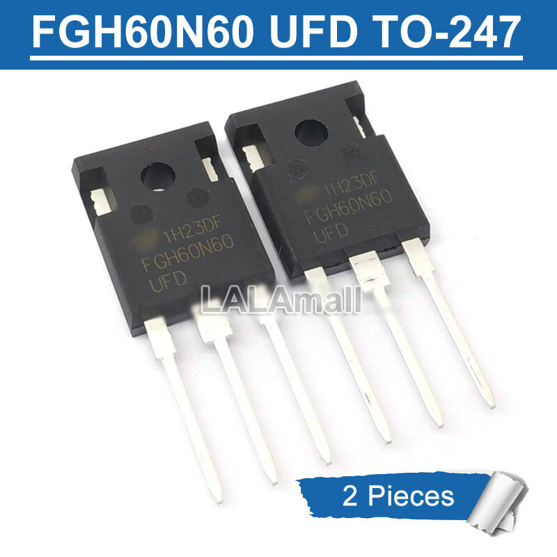 2 chiếc FGH60N60 UFD TO-247 FGH60N60UFD TO247 60N60UFD 600V / 60A IGBT Transistor cho máy hàn biến t