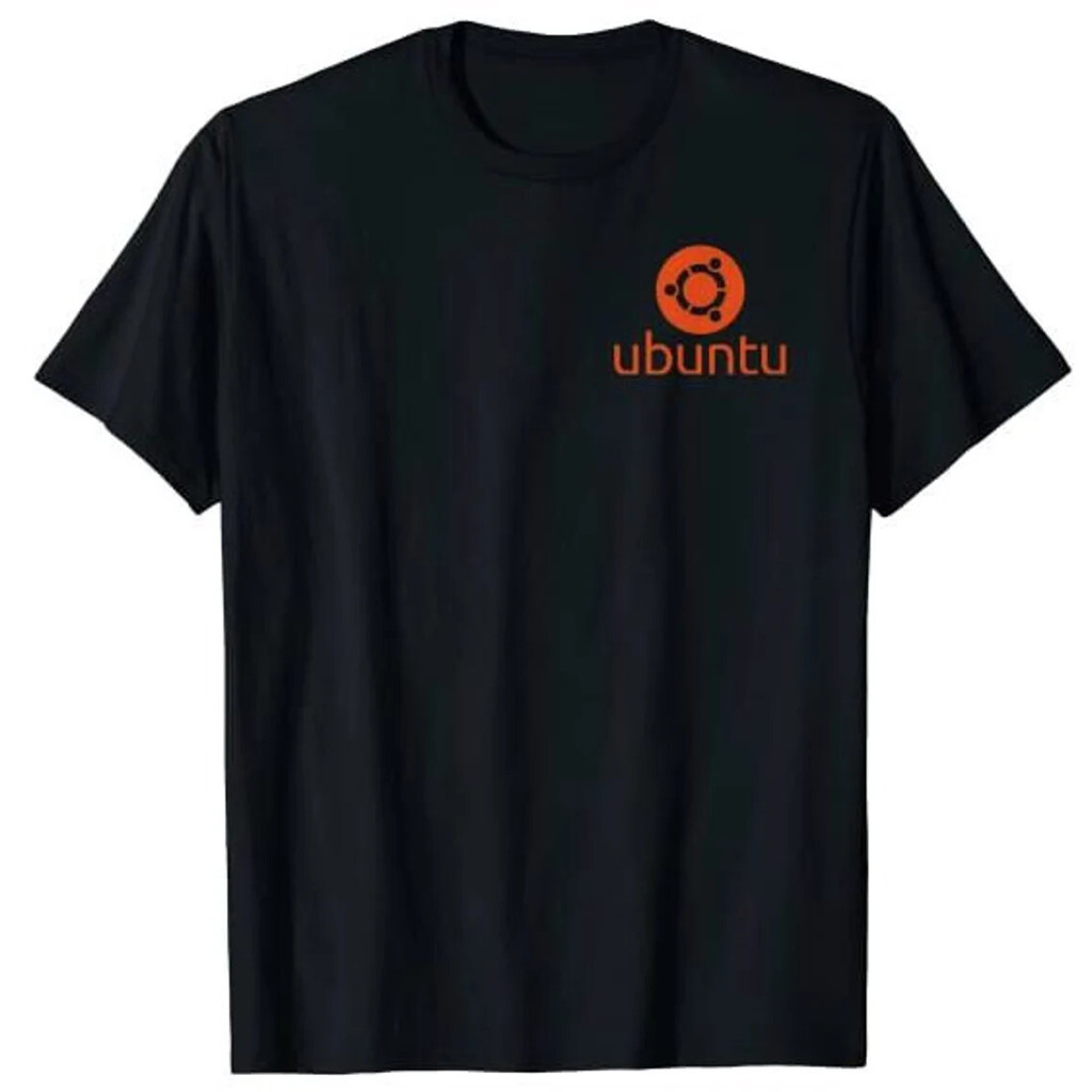 Áo thun người yêu Linux màu cam Ubuntu Tagline và Logo mã nguồn mở Os Unisex Tee