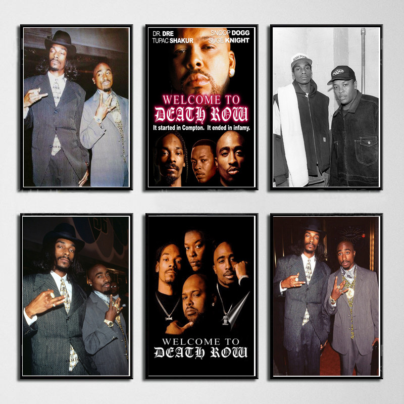 Đóng Khung Mới Snoop Dogg 2pac Rapper Ngôi Sao Âm Nhạc Ca Sĩ Album Poster In Hình Nghệ Thuật Treo Tư