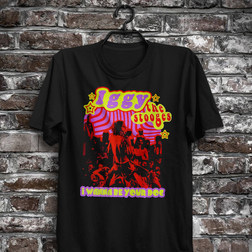Iggy Pop The Stooges No Fun 1960s I Wanna Be Your Dog Heavy Metal Rock Áo sơ mi