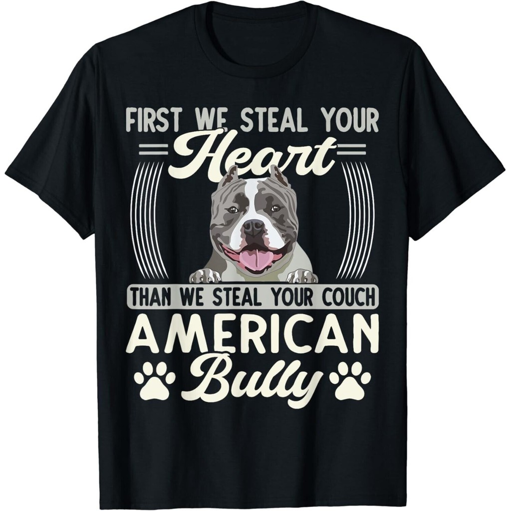 Bully Xl Pitbull First We Steal Your Heart Áo thun Bully