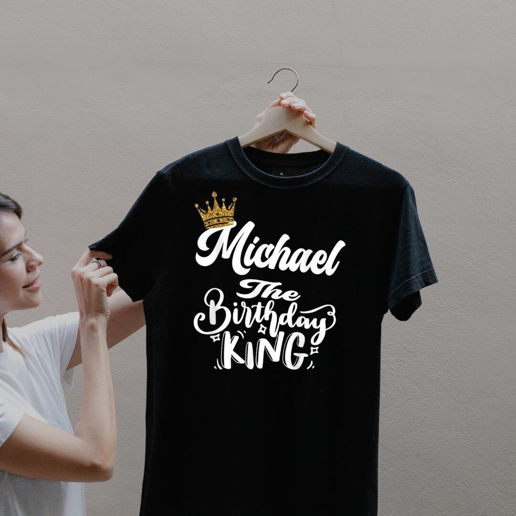 Áo thun Michael The Birthday King, Áo thun sinh nhật, Áo sơ mi vương miện