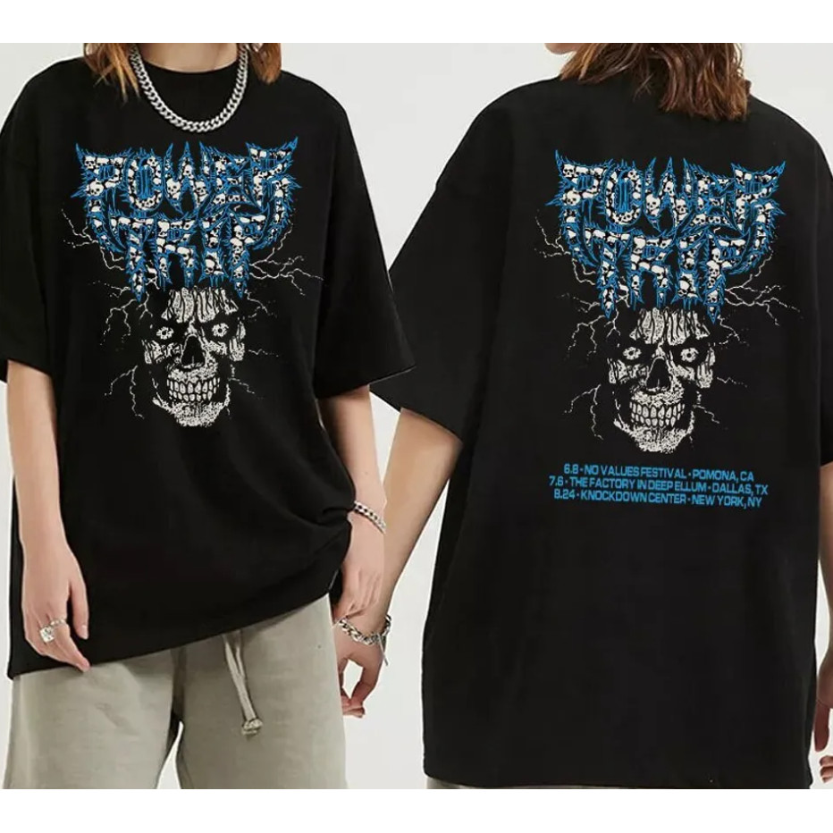 Áo sơ mi du lịch Power Trip 2024, Áo sơ mi Power Trip Band Fan Shir HeavT