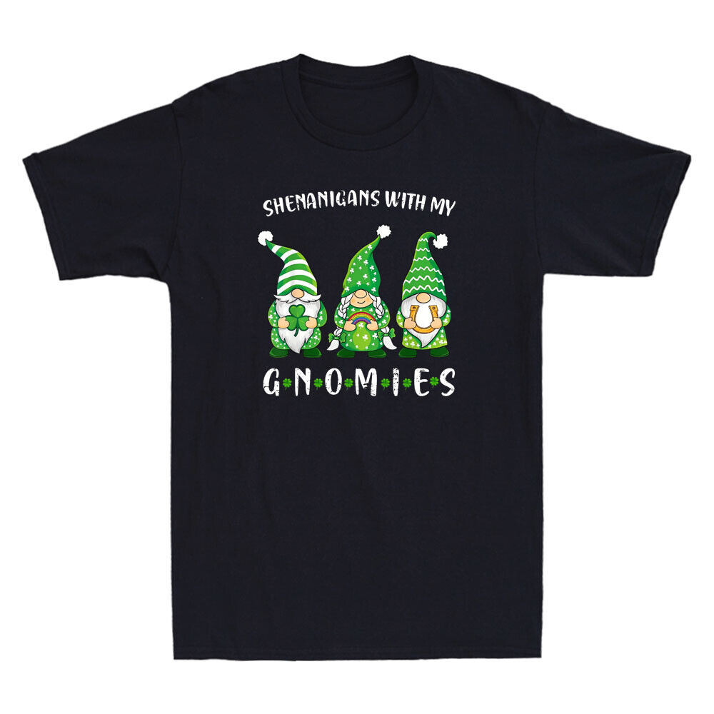 Shenanigans With My Gnomes Ngày Thánh Patrick Groovy Gnomes Áo thun nam cổ điển