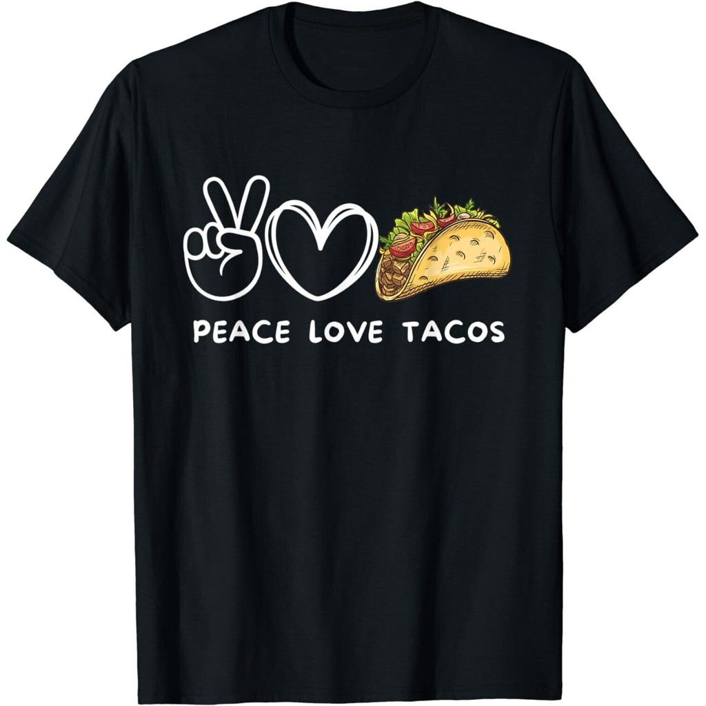 Hòa bình, Tình yêu Tacos Retro Tacos Người yêu Thực phẩm Quà tặng Áo thun