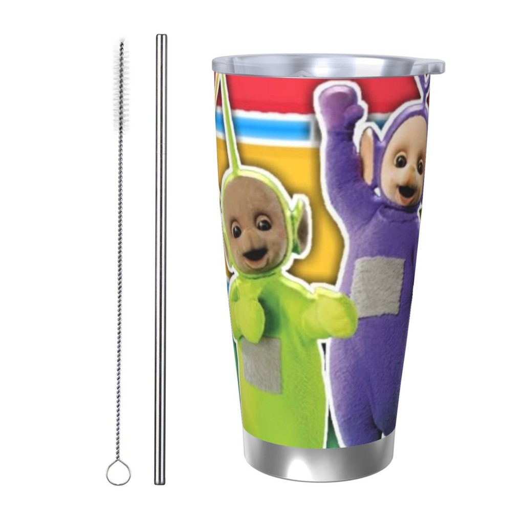 Teletubbies 20oz Tumbler, Cốc du lịch cà phê cách nhiệt chân không bằng thép không gỉ, Cốc ô tô trán