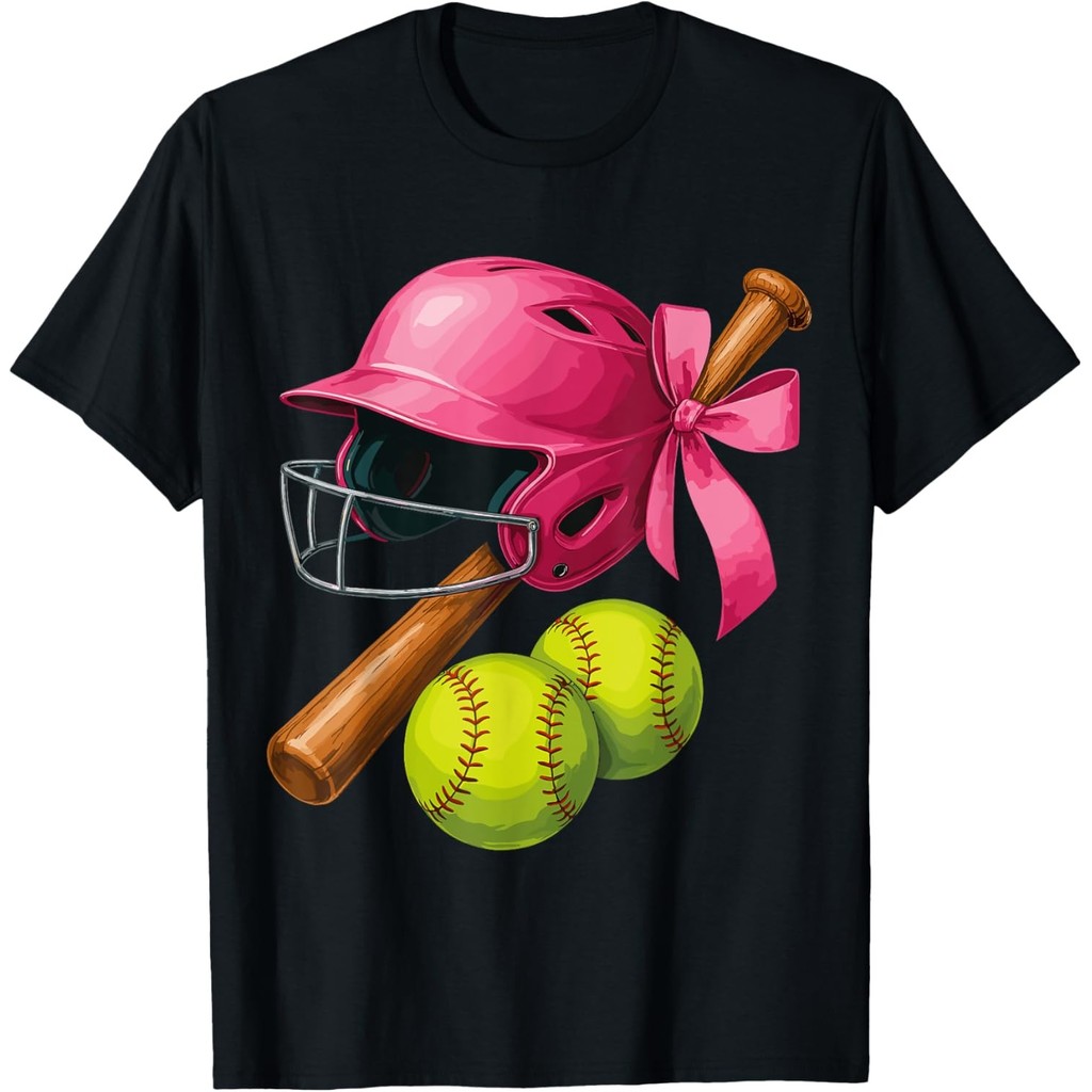 Softball Coquette Bow Ngộ nghĩnh Coquette Bow Softball Áo thun đồ họa