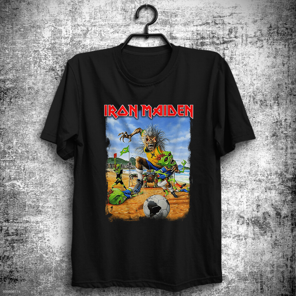 Áo thun bóng đá Eddie Steve Harris Bruce Dickinson